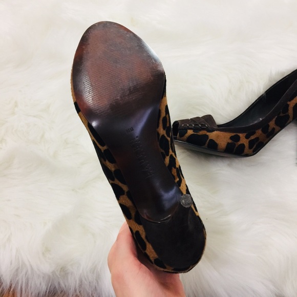 Lauren Ralph Lauren Calf Hair Leopard High Heels - Picture 4 of 7